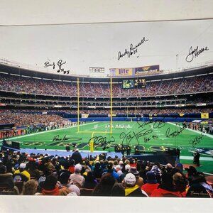 Original 9 Signed Andy Russell #34 And More 1993 Pittsburgh Steelers Autographs